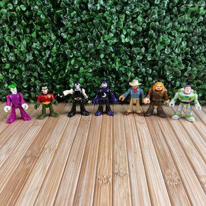 Bundle Of 7 Imaginext DC Batman Justice League Hero & Villian Figures Buzz Light
